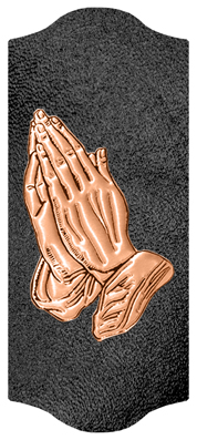 DARAY-C-516-CP-SH-BK Copper Praying Hands Shimmer Black